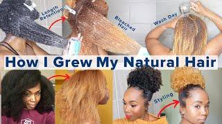 How I GREW My Type 4 Natural Hair HEALTHY & LONG With Bleached Hair | Wash Day + Length Retention