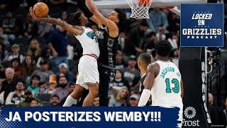 Ja Morant's poster dunk on Victor Wembanyama highlights Memphis Grizzlies win over Spurs