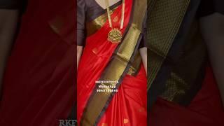 Rs.799 free ship offer. Kanchi soft silk sarees at best price in market. Red with brown combination