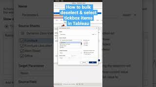 How to bulk deselect & select tickbox items in - Tableau Tip