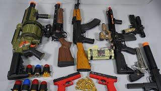 AK47 And M32 MSGL Nerf Gun Toy Gun - Airsoft M4 Mac10 Shell ejecting  Realistic Toy Guns Collection