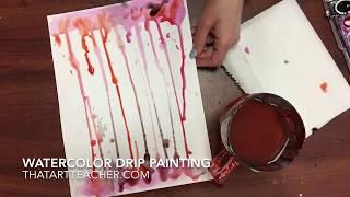 Watercolor Drip Painting | Easy Painting Tutorial for Beginners