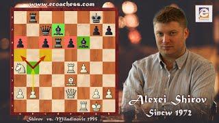 Greatest Chess Positional Play! Shirov vs. Miladinovic Belgrade 1995