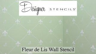 ️ Fleur de Lis Pattern Wall Stencil Repeat ️ | Designer Stencils | How to Stencil a Wall