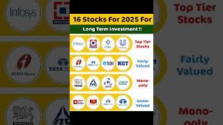 16 stocks for 2025 for longterm investment | share market for beginners #stocks #stockmarket #viral
