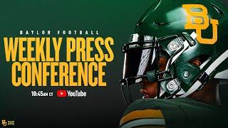 Baylor Football: Weekly Press Conference with Dave Aranda | Game 7 at Texas Tech | October 14, 2024