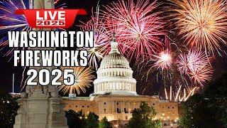 Live Washington DC 2025 New Year Fireworks, Countdown Show  Real time Live on USA