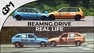 BeamNG Drive VS Real Life - CRASH-TEST DAMAGE COMPARISON | Soft Body Physics