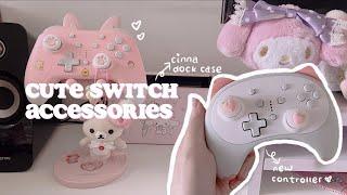 unboxing cute nintendo switch accessories | aesthetic, new controller etc. 