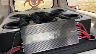 8 12" SUBWOOFERS TEAR UP THIS SUV! *CRAZY FLEX*