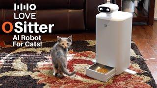 HHOLOVE O Sitter: The AI Robot That Can Babysit Your Cat! with Automatic Feeder, Camera, and Laser