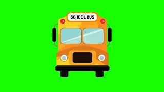 Green Screen Background | School Bus Animation Template Free #videobackground