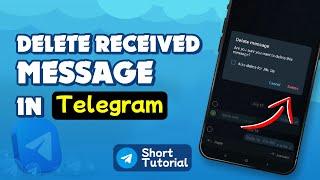 How to delete received messages on telegram 2024 | Initial Solution