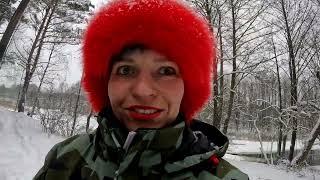 Первый ЛЁД 2023-2024! ЗАСЫПАЛО СНЕГОМ В ЛЕСУ! ЖЕРЛИЦЫ на закраинах. #415