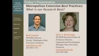 Metropolitan Extension Best Practices  What is our research base