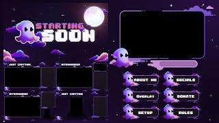 FREE ANIMATED Pixel Ghost Stream Pack [for Twitch, Youtube or Facebooks Lives]