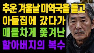 추운 겨울날 미역국을 들고 아들집에 갔다가 매몰차게 쫓겨난 할아버지의 복수 노년의 삶의 지혜 행복한 노후생활 부모자식갈등 사연 이야기 오디오북