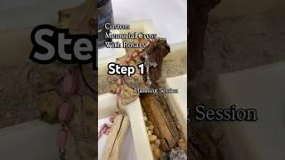 Custom Memorial Cross with Rosary #shorts #resinart #crucifix #cross #memorial #diyresin #tutorial