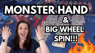 3 CARD POKER in LAS VEGAS! MONSTER HAND & BIG WHEEL SPIN! 