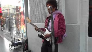 Jimi Hendrix Performs at Hollywood Boulevard