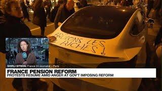 Protests resume across France after Macron forced through contested pension reform • FRANCE 24