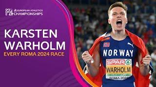 Under 47 seconds!  Karsten Warholm  | Every Roma 2024 race