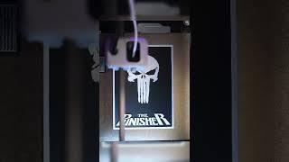 Marvel Punisher Logo 3D Print Time-lapse Hueforge