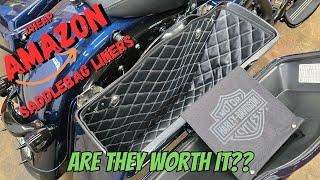 CHEAP AMAZON HARLEY SADDLEBAG LINERS!!! - Installation and Review