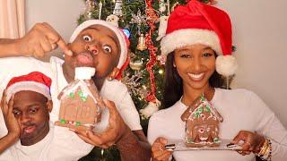 VLOGMAS DAY?? GINGERBREAD HOUSE COMPETITION…while we annoy each other