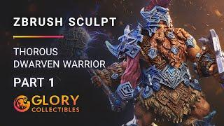 Zbrush Sculpting timelapse - Thorous the Dwarf warrior