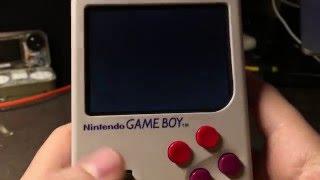 Game Boy Zero with custom SD card reader game cartridge