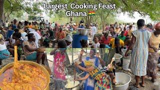 Biggest Cooking Festival in Ghana West Africa || cooking for over 1000 People | traditional dishes