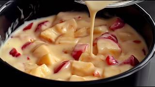 More apples than dough! Super creamy apple cake! Cake in 15 minutes!