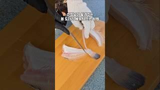 오잉 이렇게나 쉽다고? 봄 도다리 세꼬시 뜨는 방법 #fishing #가자미 #회뜨는방법 #썬플라워