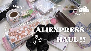 an aesthetic aliexpress haul | stickers, kpop, stationery + more 