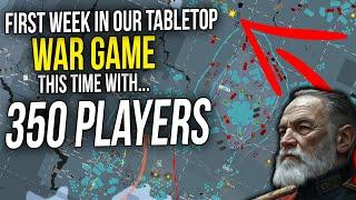 Running a 350 player Massive Online Cooperative Tabletop War Game... "Week One"