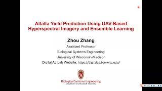 Alfalfa yield prediction using UAV-based hyperspectral imagery and ensemble learning