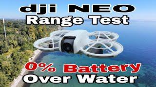 Dji NEO Range Test - Critical 0% Low Battery Over Water