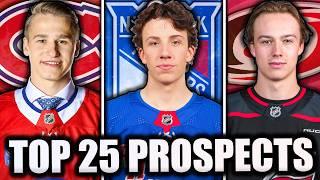 *RANKING* THE TOP 25 BEST NHL PROSPECTS! (2025)