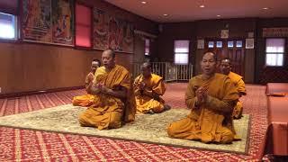 Monks Chanting at Khmer Kampuchea Krom Buddhist Temple