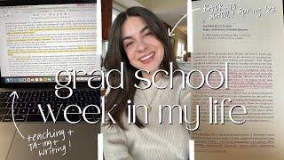 GRAD SCHOOL WEEK IN MY LIFE VLOG: back to school/first week of classes