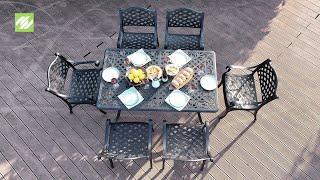 Nuu Garden® 7-Piece Cast Aluminum Dining Set