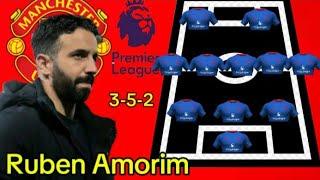 NEW MANAGER  ~ BEST MAN UNITED Predicted 3-5-2  Line up with Reuben Amorim Season 2024/2025