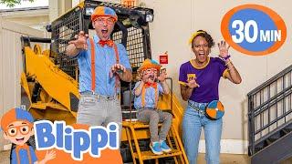 Blippi and Meekah's Excavator Playdate with Levi! Educational Videos for Kids