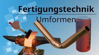 Grundlagen Umformen (Schmieden, Walzen, Tiefziehen, Strangpressen, Gesenkbiegen, Neutrale Faser)