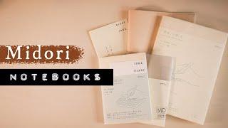 Midori A5 Dot Grid Journal & A6 Grid Notebook | Review & Pen Test | MD Paper Cover & Vinyl Cover