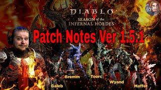 Diablo 4 S5 - Patch 1.5.1 (Infernal Horde Balancing & More!)