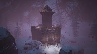 Conan Exiles: Snowy Black Ice Star-Fort with Tower