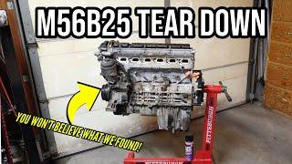 BMW M56 engine accessory tear down - racecar e46 motor disassembly inspection forced induction build