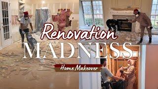 Renovation Madness! Jackhammering Floors, Demoing Bathrooms & Fireplace Destruction | Part 3